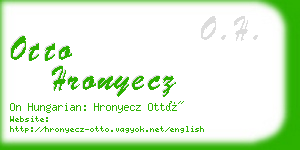 otto hronyecz business card